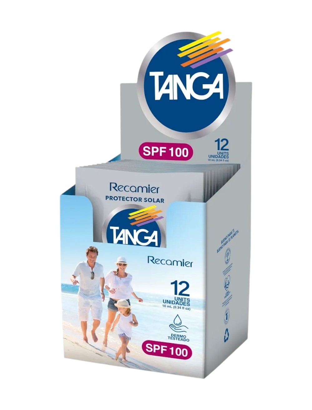 BLOQUEADOR TANGA SOBRE SPF 100  X 12UND