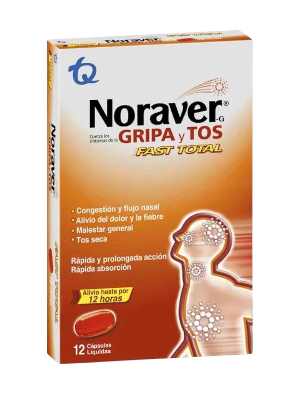 PASTILLA NORAVER FAST TOTAL X 12 UNIDADES