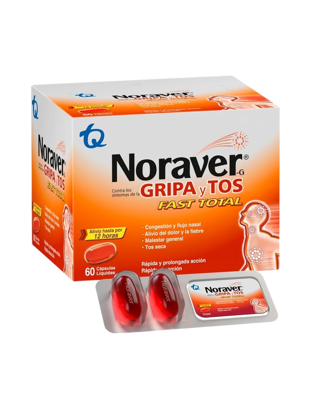 PASTILLA NORAVER GRIPA FAST X 60 UND