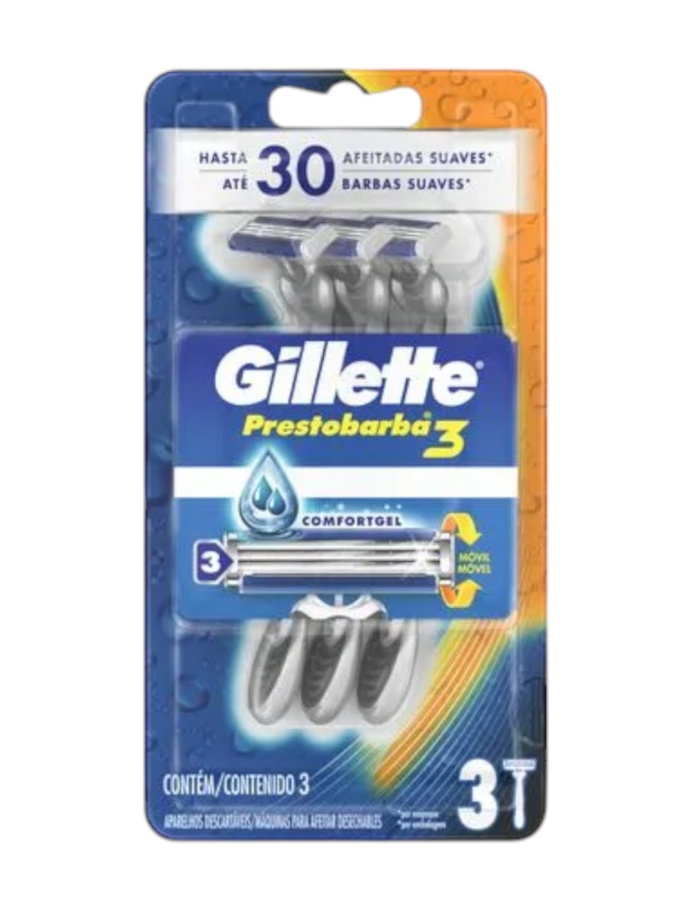 MAQUINA GILLETTE 3 HOJAS X 3 UND