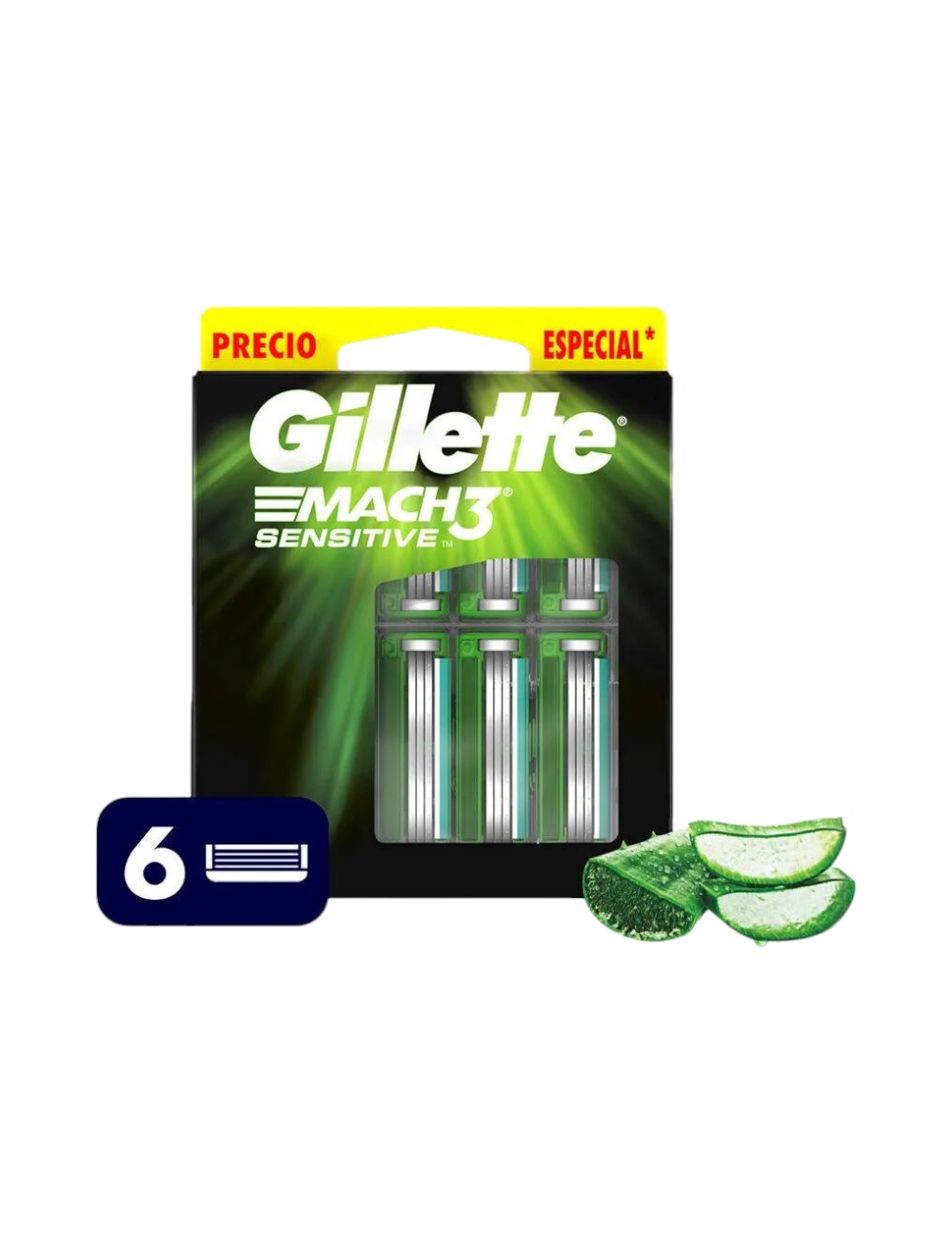 REPUESTO GILLETTE MACH3 X 6UND