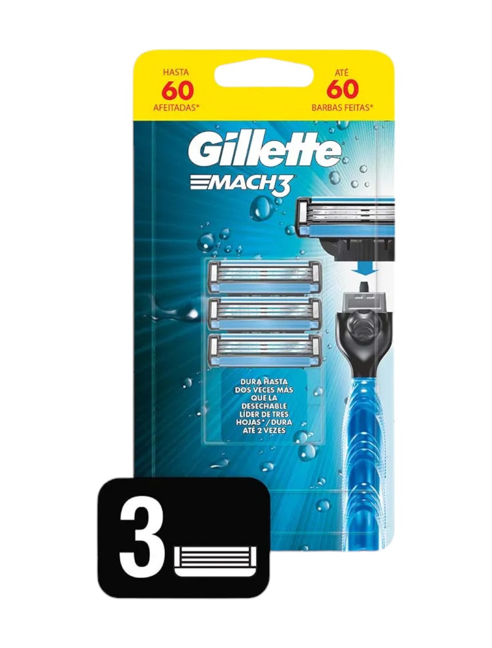 REPUESTO GILLETTE MACH3 X 3 UND