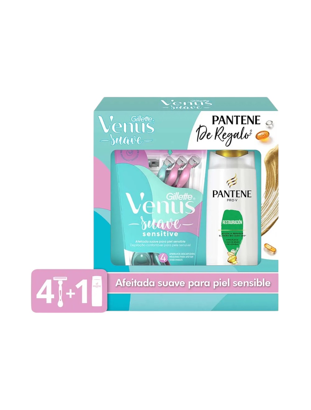 SHAMPO PANTENE X300 + 4 MAQUINA VENUS