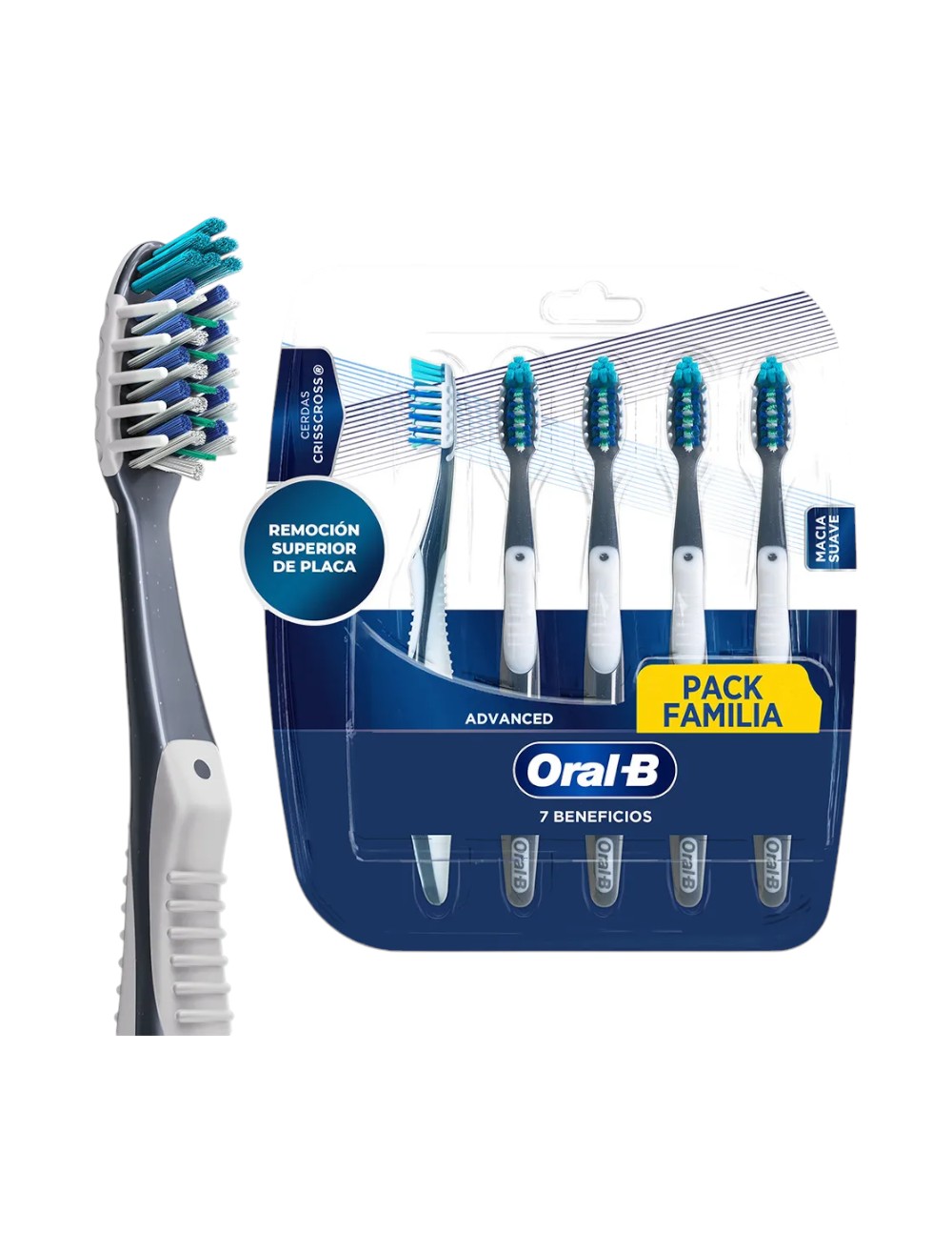 CEPILLO ORAL B 7BENEFICIOS X 5 UND