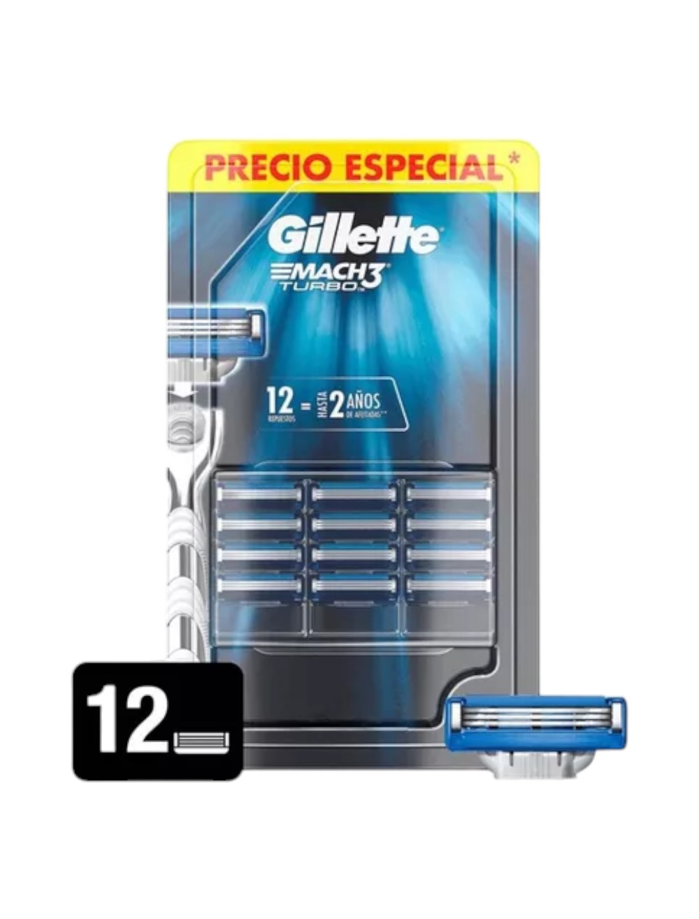 REPUESTO GILLETTE MACH3  X 12 UND