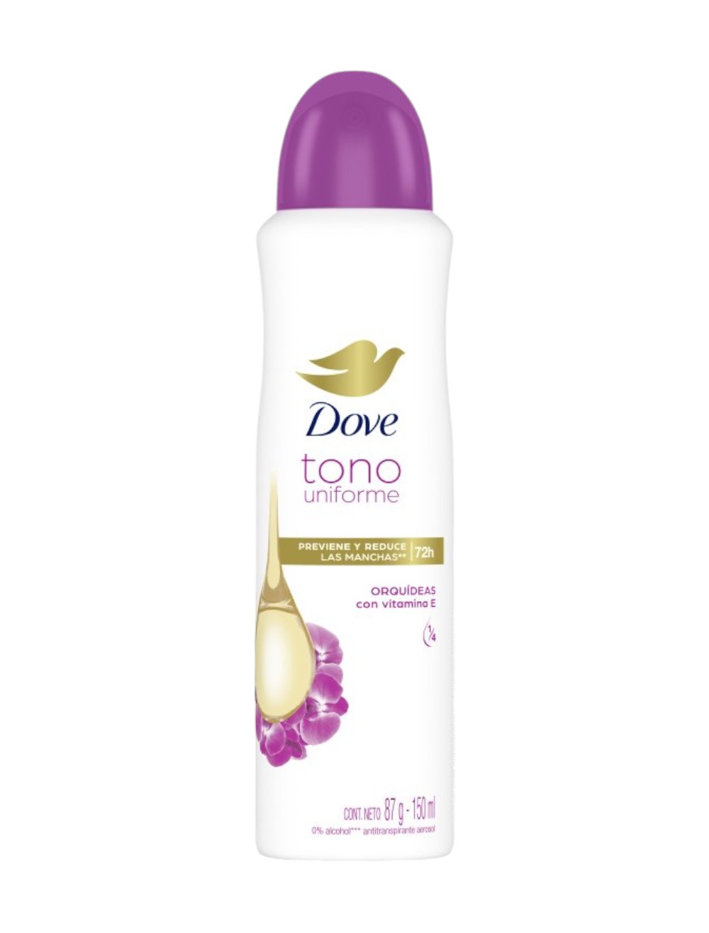 Desodorante DOVE AEROSOL TONO UNIFORME ORQUIDEA