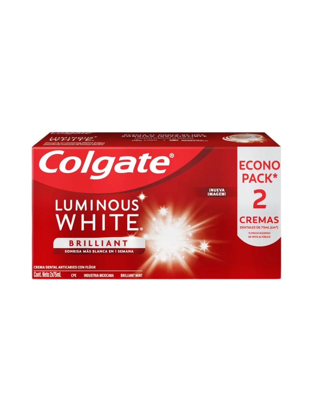 COLGATE LUMINOUS WHITE X 2 UND 75ML