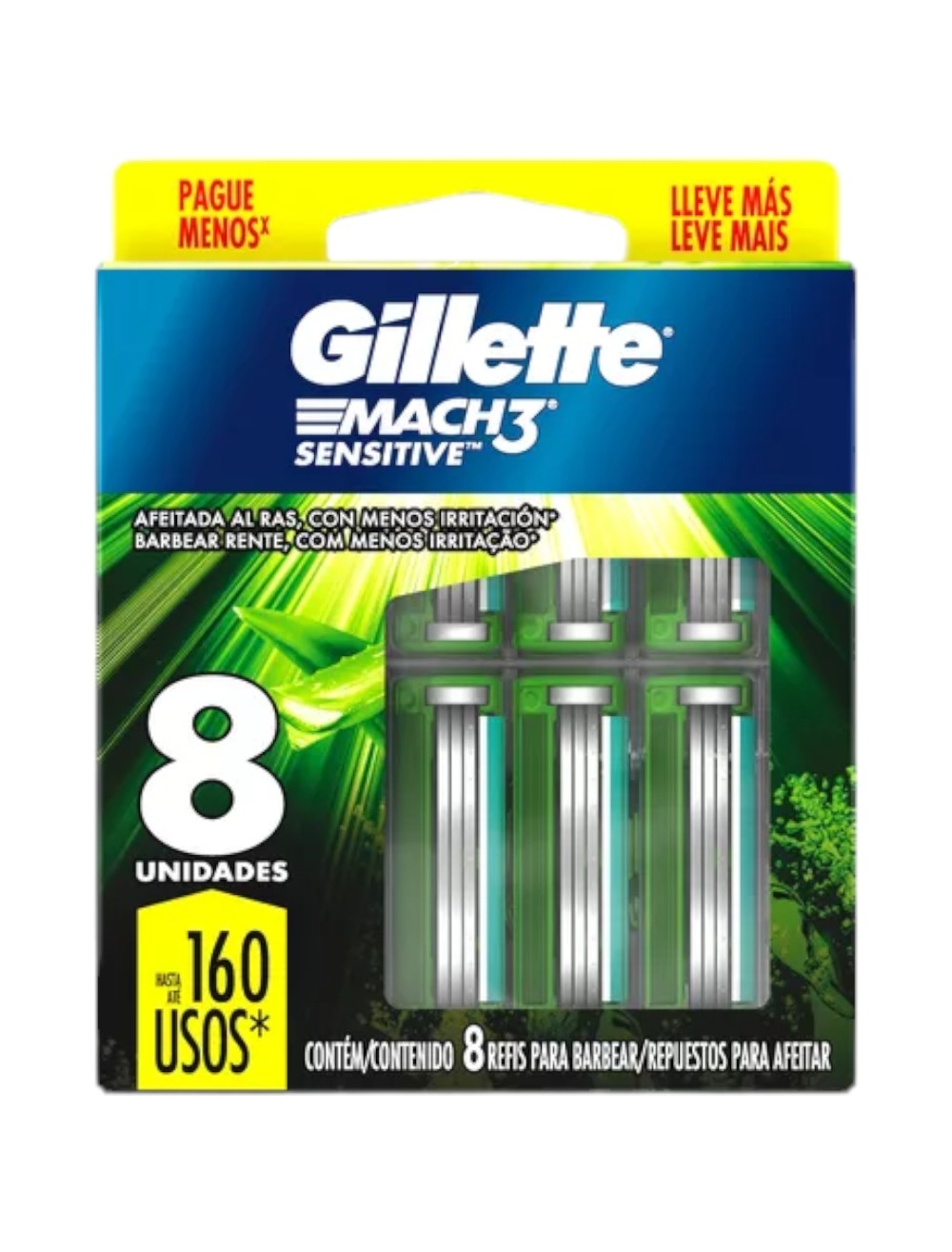 REPUESTO GILLETTE MACH3 X 8 UND